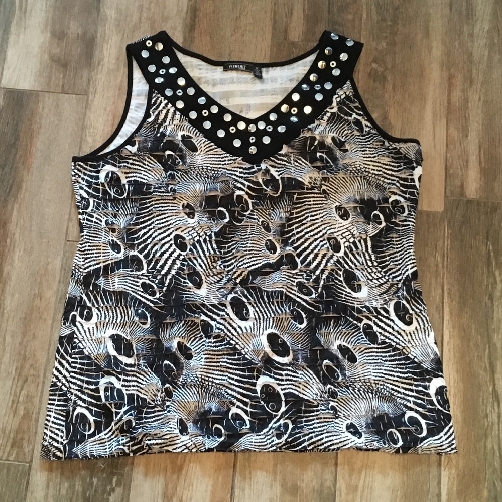 Elementz Ruffled Sleeveless Top
